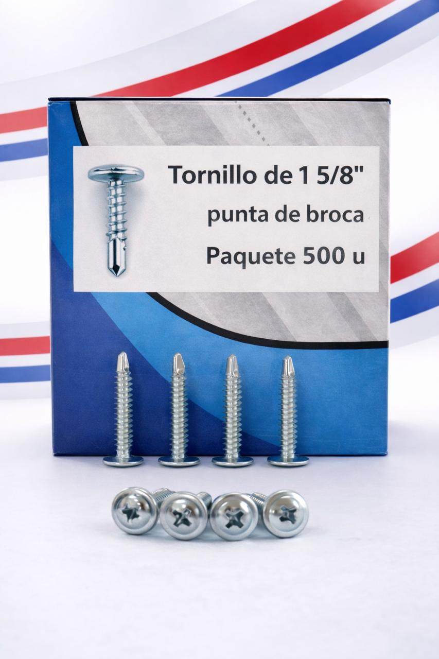 Ciento de tornillo de 1 5/8″ punta Broca(500u)